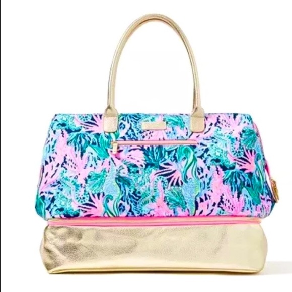 Lilly Pulitzer travel bag duffle bringing mermaid back - Picture 2 of 7